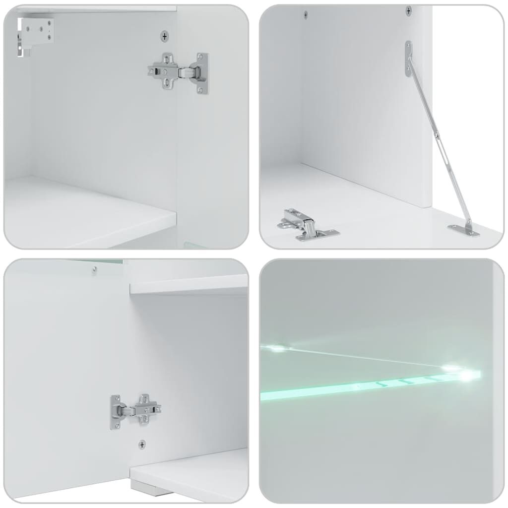 vidaXL Μονάδες τηλεόρασης 5 τεμαχίων με φωτισμό LED Στόουν Γκρέι