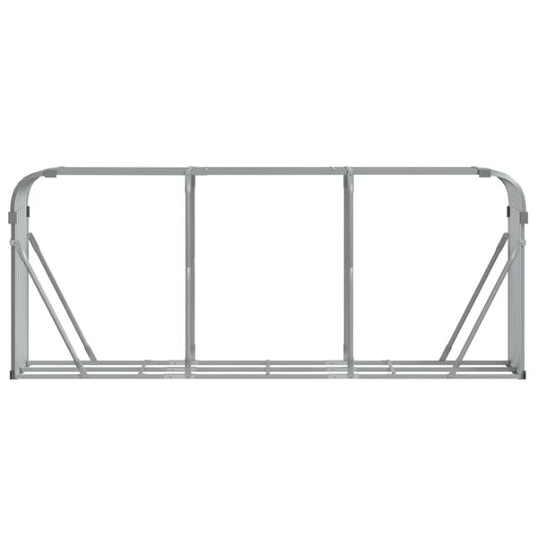 vidaXL Ξυλοθήκη Αν. Γκρι 234 x 45 x 100 εκ. από Γαλβανισμένο Ατσάλι