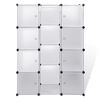 vidaXL Ντουλάπα Σπονδυλωτή 9 Τμήματα Άσπρη 109x36,5x143 εκ.