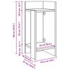 vidaXL Τραπεζάκι με ράφι Γκρι Σκυροδέματος 25,5x27x60 εκ.