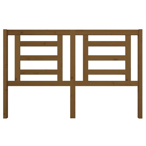 vidaXL Κεφαλάρι Κρεβατιού Μελί 156 x 4 x 100 εκ. από Μασίφ Ξύλο Πεύκου