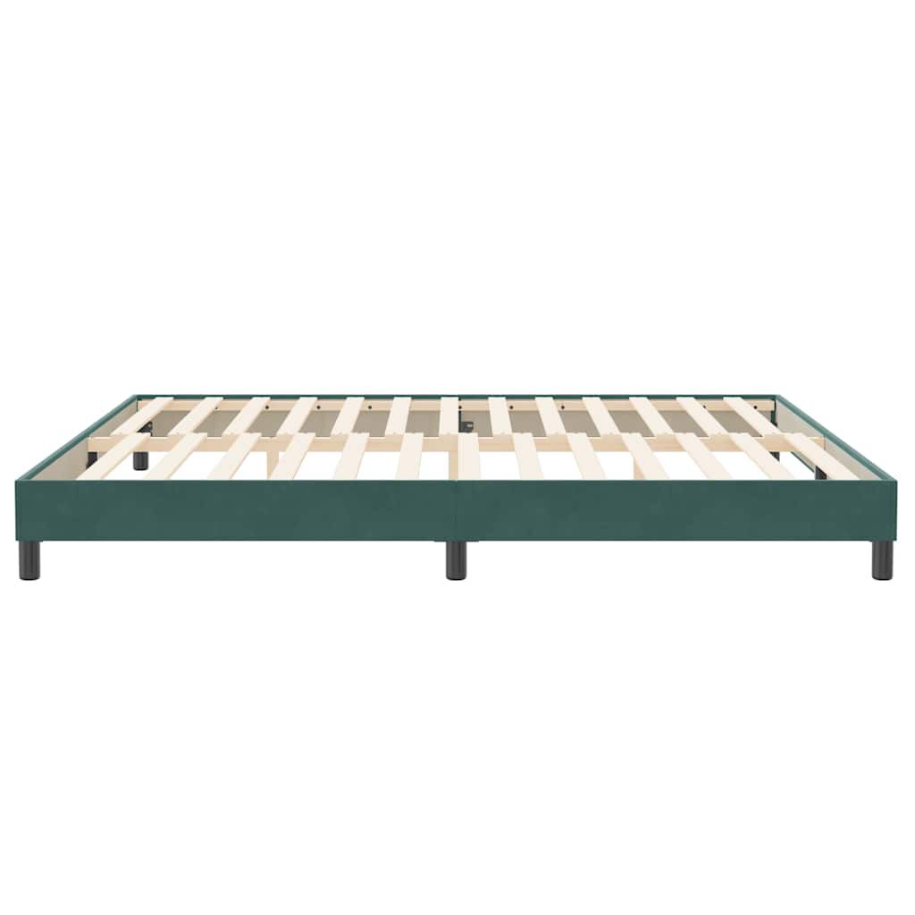 vidaXL Κρεβάτι Boxspring χωρίς Στρώμα Σκούρο Πράσινο 200x210εκ