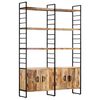 vidaXL Βιβλιοθήκη με 4 Επίπεδα 124x30x180 εκ. Ακατέργαστο Ξύλο Μάνγκο
