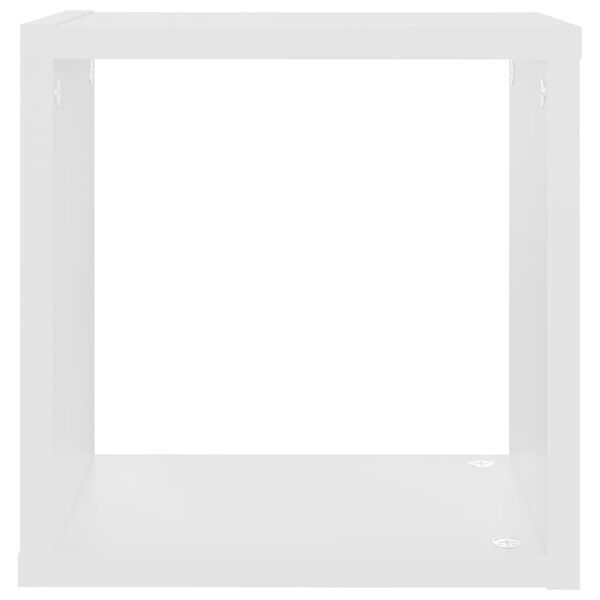 vidaXL Ράφια Κύβοι Τοίχου 4 τεμ. Λευκά 26 x 15 x 26 εκ.