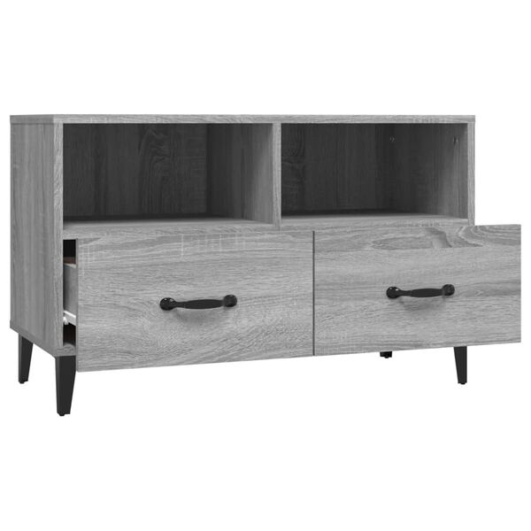 vidaXL Έπιπλο Τηλεόρασης Γκρι Sonoma 80x36x50 εκ. από Επεξεργ. Ξύλο