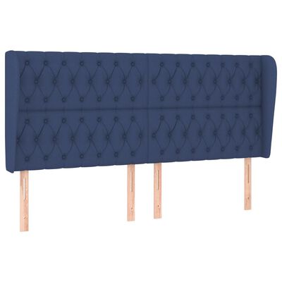 vidaXL Κεφαλάρι με Πτερύγια Μπλε 183x23x118/128 εκ. Υφασμάτινο