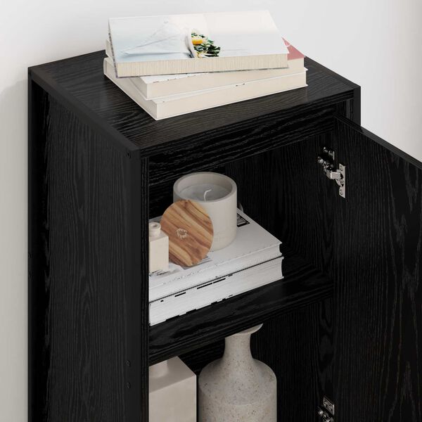 vidaXL Πλαϊνό γραφείο Μαύρη Οξυά 43 x 36 x 75,5 εκ. Επεξεργασμένο ξύλο