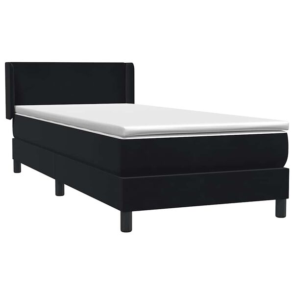 vidaXL &Kappa;&rho;&epsilon;&beta;ά&tau;&iota; Boxspring &mu;&epsilon; &Sigma;&tau;&rho;ώ&mu;&alpha; &Mu;&alpha;ύ&rho;&omicron; 80x220 &epsilon;&kappa;. &Beta;&epsilon;&lambda;&omicron;ύ&delta;&iota;&nu;&omicron;
