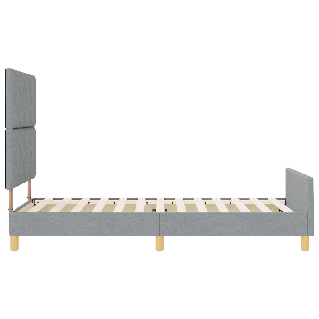 Κρεβάτι vidaXL Ανοιχτό γκρι 100x200 cm Υφασμάτινο