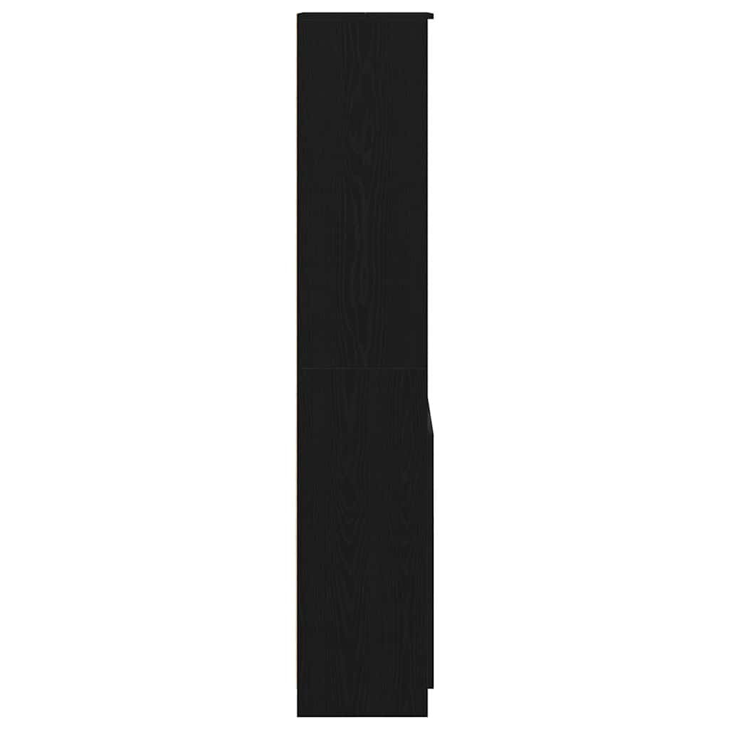 vidaXL Ντουλάπι Μαύρη δρυς 50x35x180 εκ. από Επεξεργασμένο Ξύλο