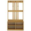 vidaXL Δέντρο χωλ "SANDNES" 87x40x159,5 εκ. Πεύκο μασίφ ξύλο
