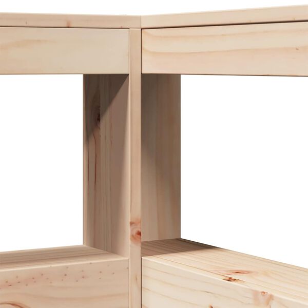 vidaXL Κρεβάτι Βιβλιοθήκη Χωρίς Στρώμα 120x200 εκ Μασίφ Ξύλο Πεύκο