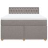 vidaXL &Kappa;&rho;&epsilon;&beta;ά&tau;&iota; Boxspring &mu;&epsilon; &Sigma;&tau;&rho;ώ&mu;&alpha; Taupe 140x190 &epsilon;&kappa;. &Upsilon;&phi;&alpha;&sigma;&mu;ά&tau;&iota;&nu;&omicron;