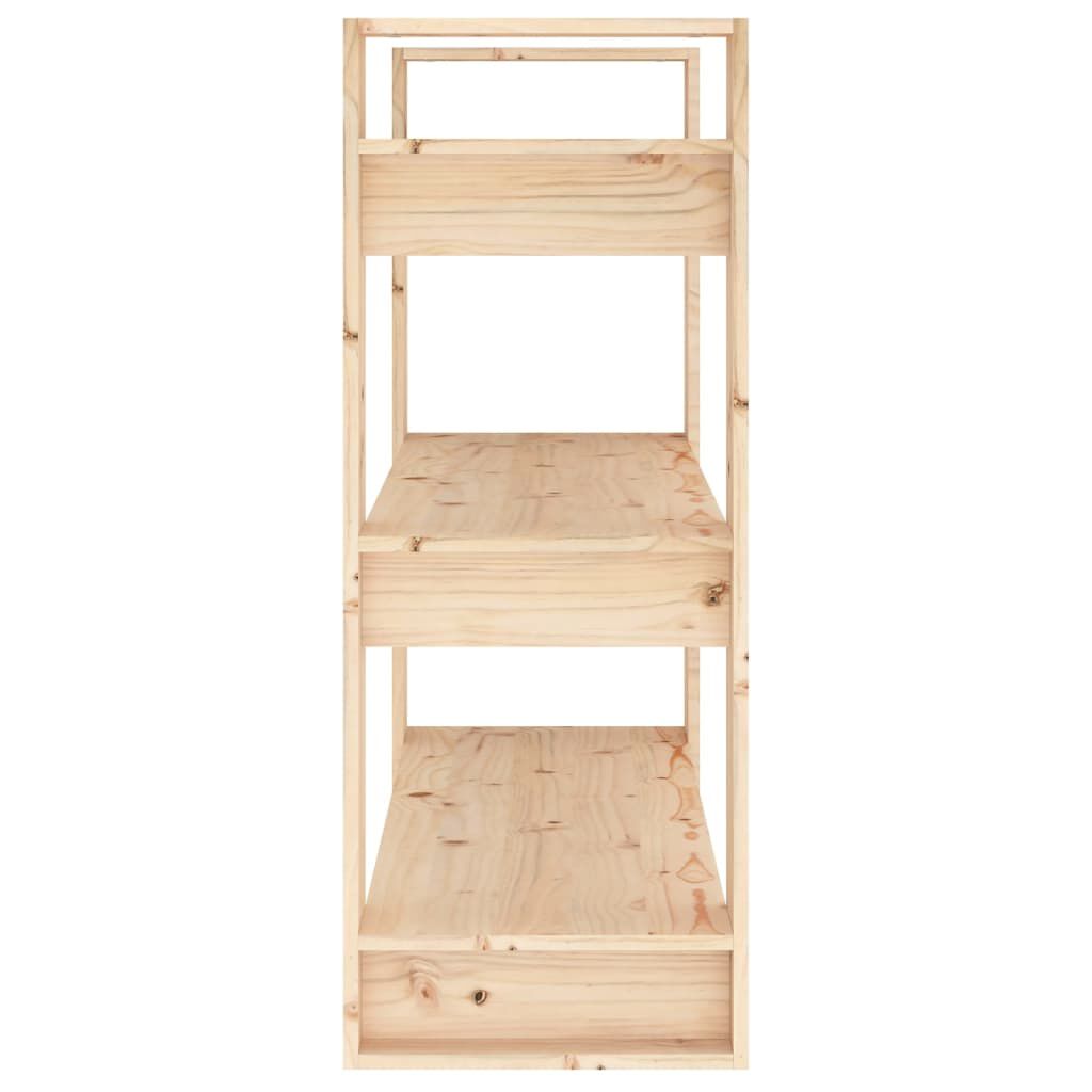 vidaXL Βιβλιοθήκη/Διαχωριστικό Χώρου 80x35x91 εκ. Μασίφ Ξύλο Πεύκου