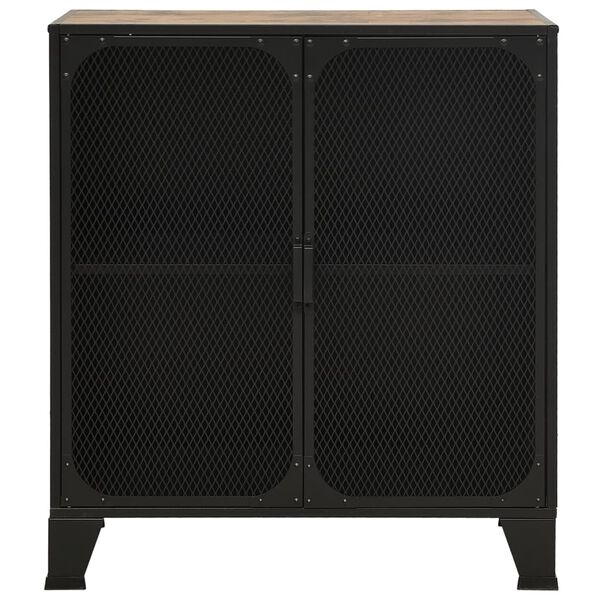 vidaXL Ντουλάπια Αποθήκευσης 2 τεμ Ρουστίκ Καφέ 72x36x82εκ Μέταλλο/MDF