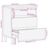 vidaXL Κρεβατοκάμαρα Μαύρο 50x33x62 cm Στερεό ακατέργαστο ξύλο Mango