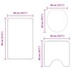 vidaXL Σετ Μάτ Μπάνιου Αντιολισθητικό 3 pcs Γκρι 50 x 50 cm PP