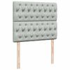 vidaXL Κρεβάτι Boxspring με Στρώμα Ανοιχτό Γκρι 120x200 εκ. Βελούδινο