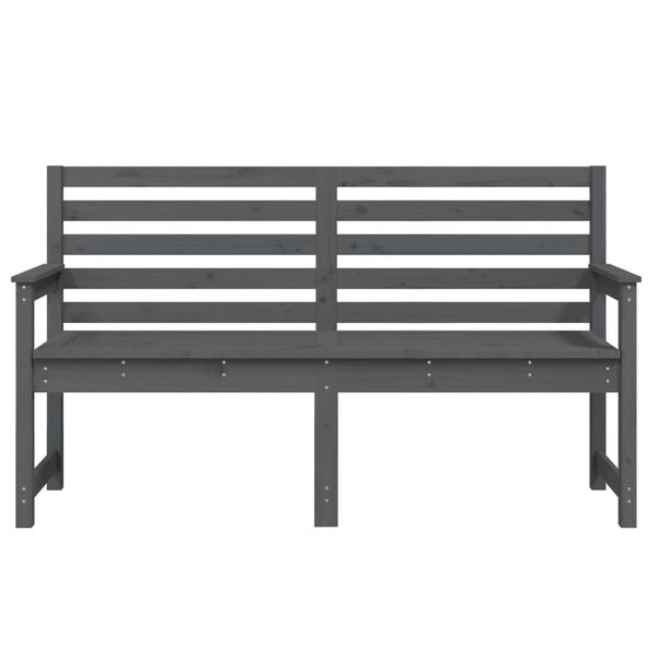 vidaXL Παγκάκι Κήπου Γκρι 159,5x48x91,5 εκ. από Μασίφ Ξύλο Πεύκου