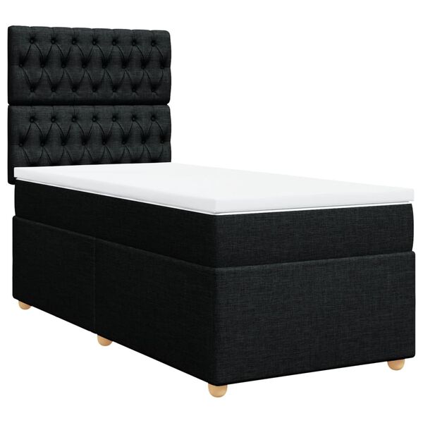 vidaXL &Kappa;&rho;&epsilon;&beta;ά&tau;&iota; Boxspring &mu;&epsilon; &Sigma;&tau;&rho;ώ&mu;&alpha; &Mu;&alpha;ύ&rho;&omicron; 80 x 200 &epsilon;&kappa;. &Upsilon;&phi;&alpha;&sigma;&mu;ά&tau;&iota;&nu;&omicron;