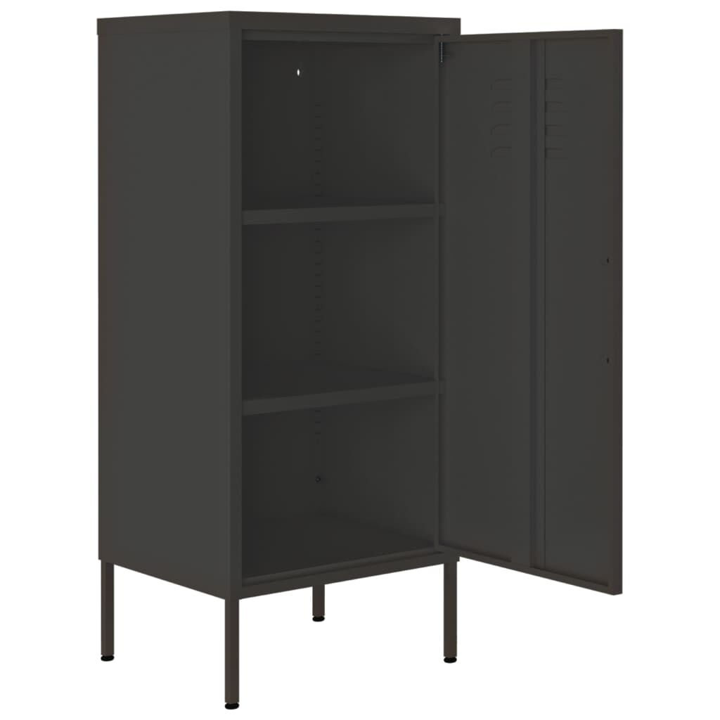 vidaXL Ντουλάπι Αποθήκευσης Ανθρακί 42,5x35x101,5 εκ. από Ατσάλι