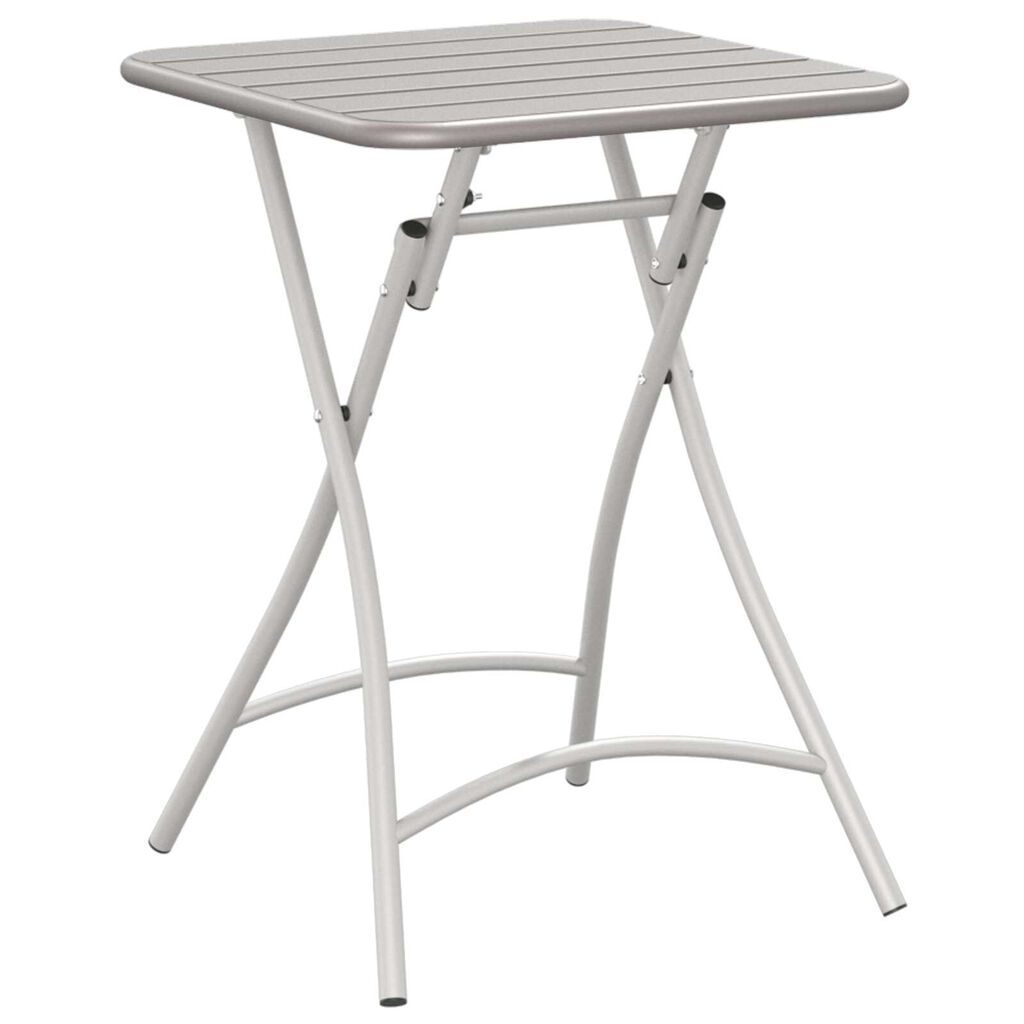 vidaXL Πτυσσόμενο Τραπέζι Κήπου Μπεζ 55x55x73 εκ. Χάλυβας