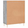vidaXL Βιβλιοθήκη Γκρι Σκυροδέματος 69,5 x 32,5 x 90 εκ. Επεξεργ. Ξύλο