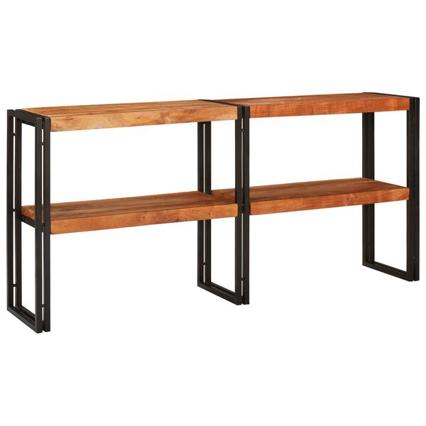 vidaXL Τραπέζι κονσόλας 160x33x75 εκ. Μασίφ χοντροκομμένο ακακία