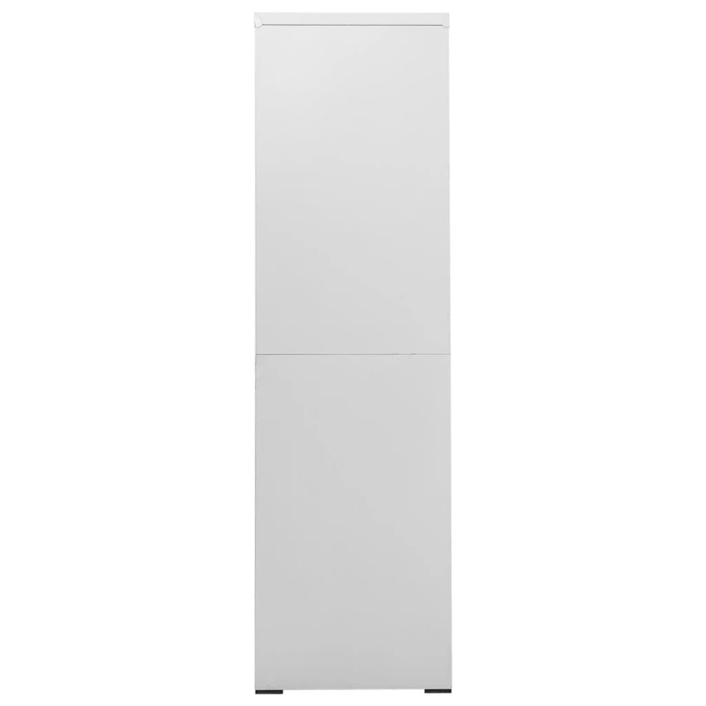 vidaXL Αρχειοθήκη Ανοιχτό Γκρι 90 x 46 x 164 εκ. από Ατσάλι