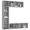 vidaXL Σετ Επίπλων Τηλ. / Βιβλιοθήκης 3Τεμ 180x30x180εκ Γκρι Sonoma