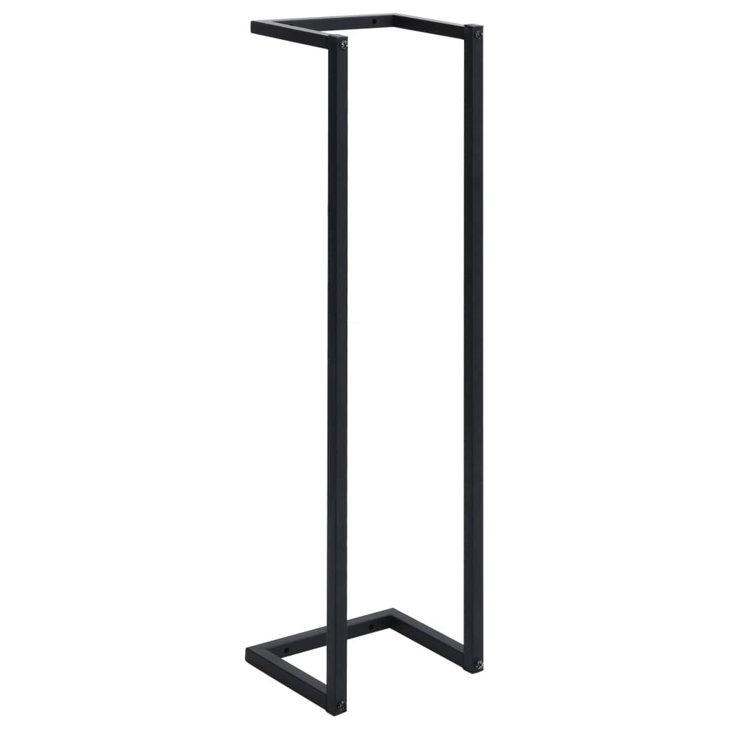 vidaXL Βάση για Πετσέτες Επιτοίχια Μαύρη 25 x 20 x 95 εκ. Σιδερένια
