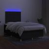vidaXL &Kappa;&rho;&epsilon;&beta;ά&tau;&iota; Boxspring &mu;&epsilon; &Sigma;&tau;&rho;ώ&mu;&alpha; & LED &Mu;&alpha;ύ&rho;&omicron; 120x190 &epsilon;&kappa;. &Upsilon;&phi;&alpha;&sigma;&mu;ά&tau;&iota;&nu;&omicron;