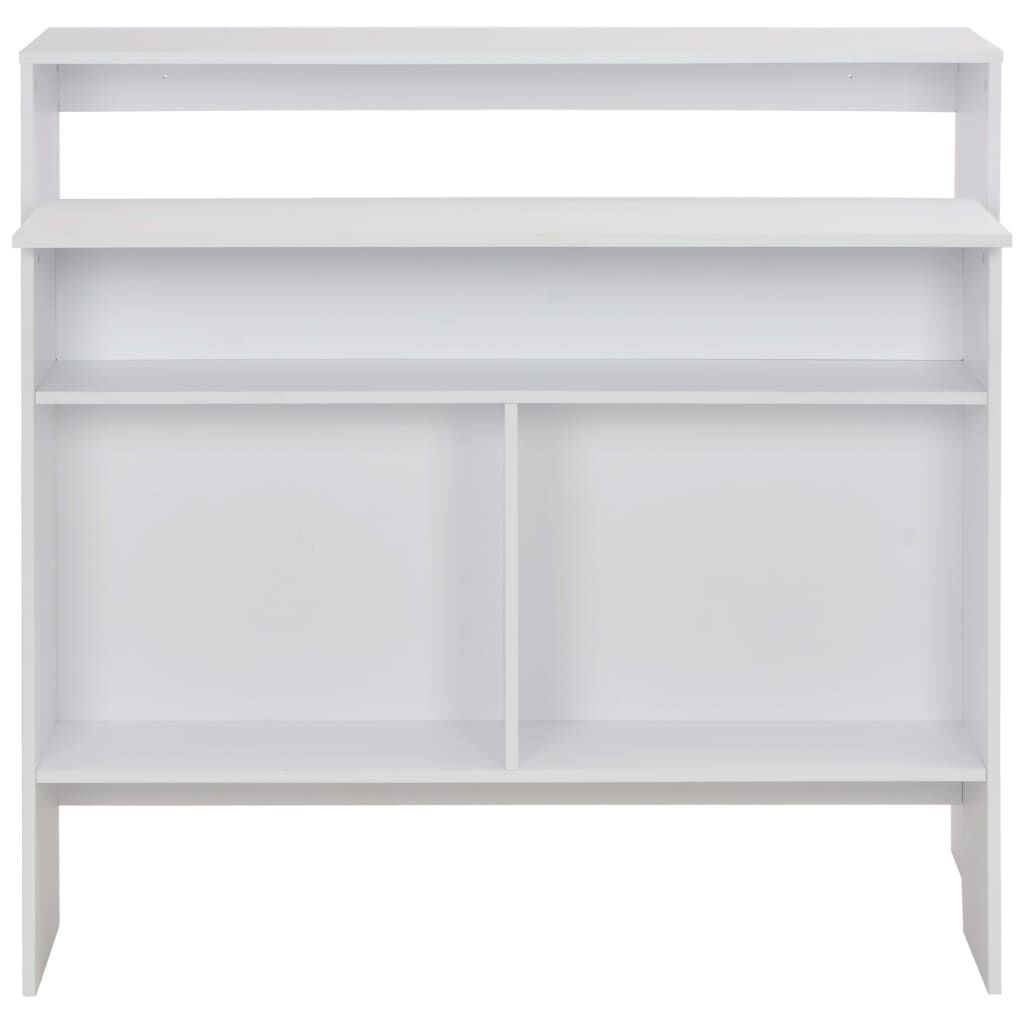 vidaXL Τραπέζι Μπαρ με 2 Επιφάνειες Λευκό 130 x 40 x 120 εκ.