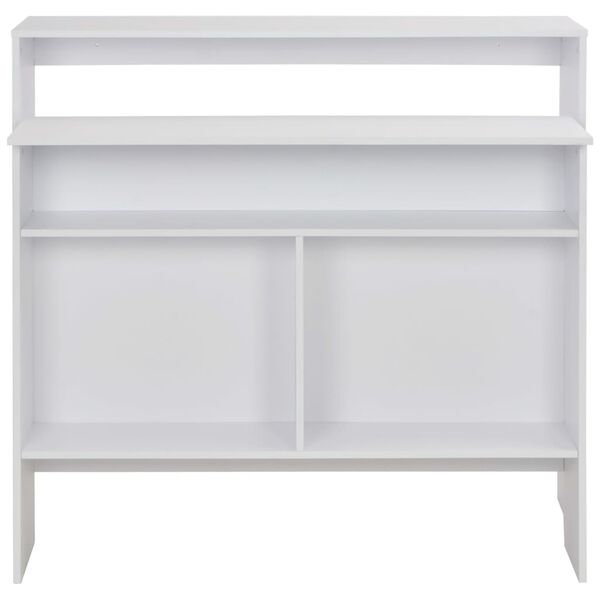 vidaXL Τραπέζι Μπαρ με 2 Επιφάνειες Λευκό 130 x 40 x 120 εκ.