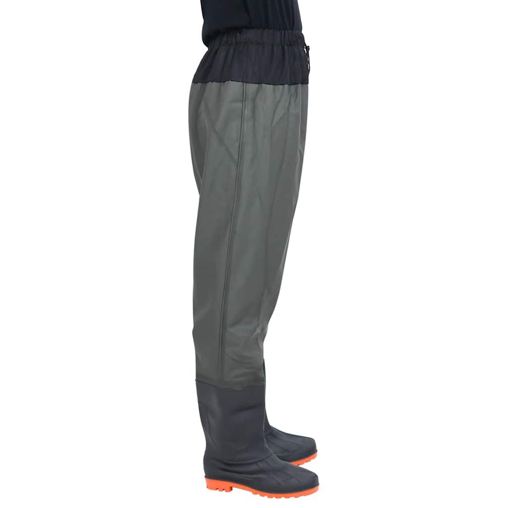 vidaXL Waist Waders με μπότες σκούρο πράσινο μέγεθος 38