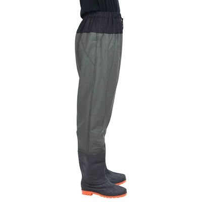 vidaXL Waist Waders με μπότες σκούρο πράσινο μέγεθος 38