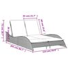 vidaXL Ξαπλώστρα Μπεζ 114x205x73 εκ. από Συνθετικό Ρατάν με Μαξιλάρι