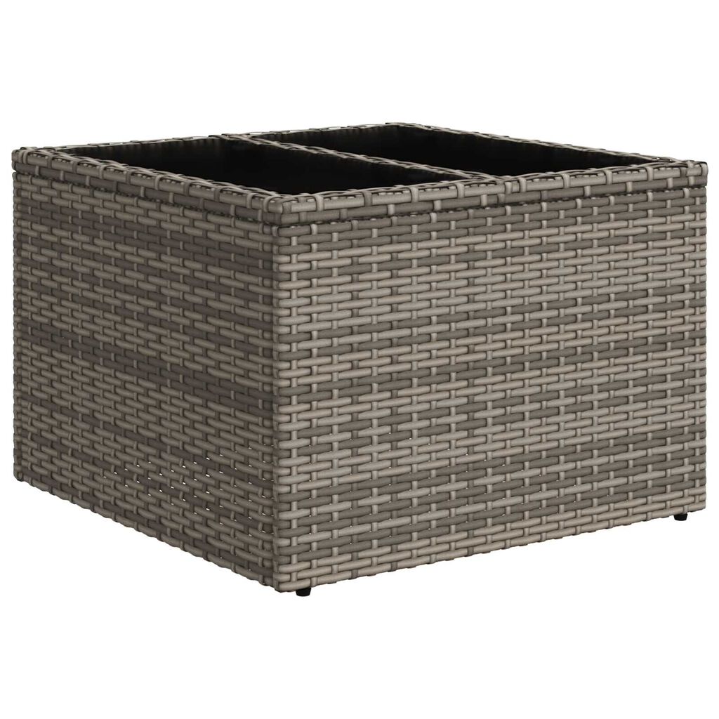 vidaXL Σετ Καναπέ Κήπου 7 pcs Γκρι 55 x 55 x 37 εκ Πολυ ράταν