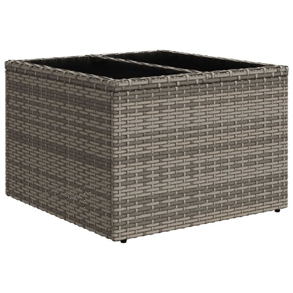 vidaXL Σετ Καναπέ Κήπου 7 pcs Γκρι 55 x 55 x 37 εκ Πολυ ράταν