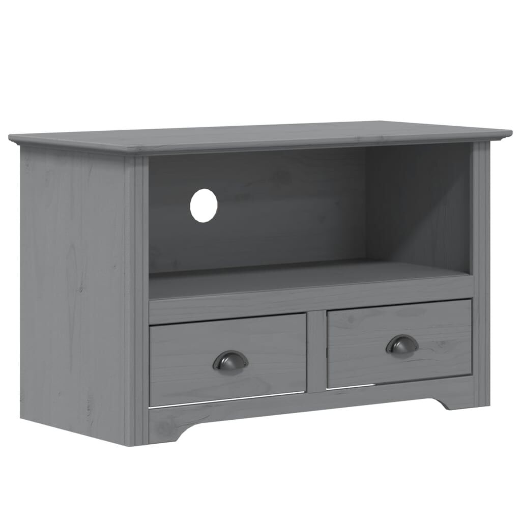 vidaXL Έπιπλο Τηλεόρασης BODO 2 Συρτάρια Γκρι 91,5x44,5x56 εκ. Πεύκο