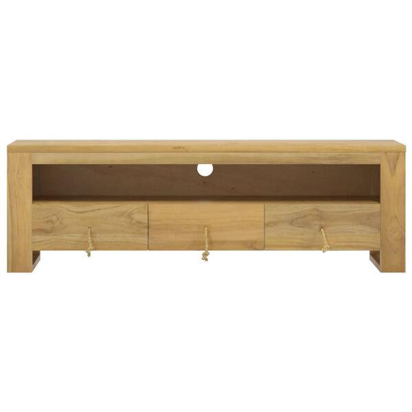 vidaXL Έπιπλο Τηλεόρασης 110 x 30 x 35 εκ. από Μασίφ Ξύλο Teak