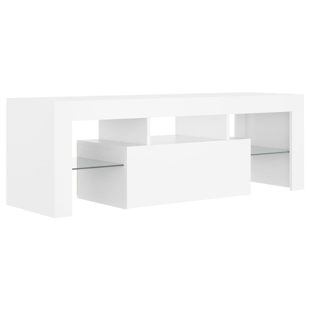 vidaXL Έπιπλο Τηλεόρασης με LED Λευκό 120x30x40 εκ.