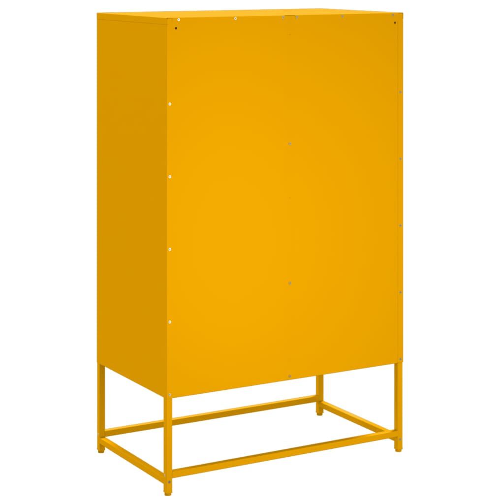 vidaXL Ντουλάπι Μουσταρδί 68x39x111,5 εκ. από Ατσάλι