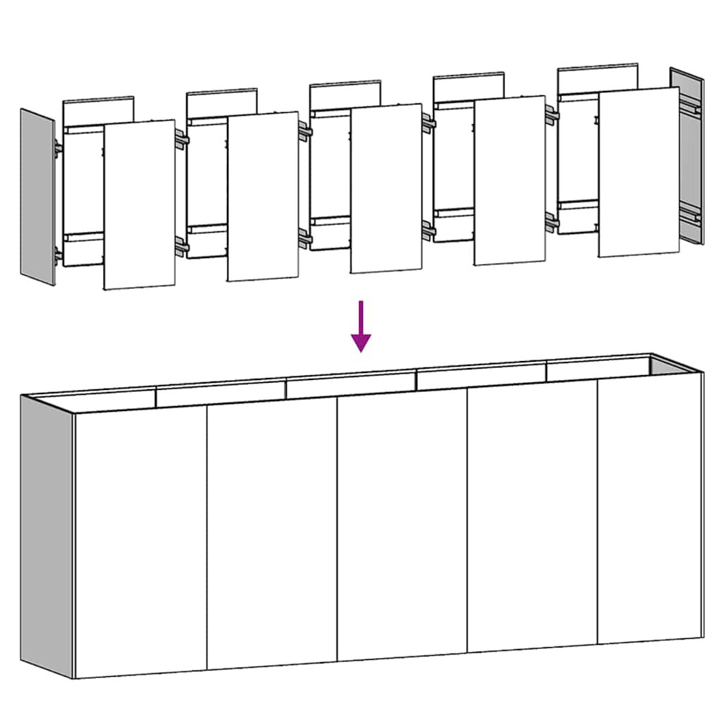 vidaXL Ζαρντινιέρα Λαδί 200x40x80 εκ. από Χάλυβα Ψυχρής Έλασης