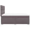 vidaXL Κρεβάτι Boxspring με Στρώμα Γκρι 160x200εκ. από Συνθετικό Δέρμα