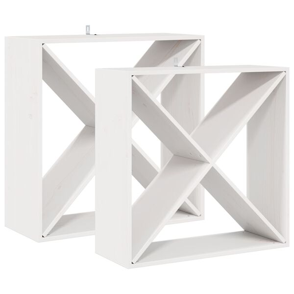 vidaXL &Rho;ά&phi;&iota; &Kappa;&rho;&alpha;&sigma;&iota;&omicron;ύ 2 pcs &Lambda;&epsilon;&upsilon;&kappa;ό 62 x 25 x 62 cm &Sigma;&tau;&epsilon;&rho;&epsilon;ά &xi;&upsilon;&lambda;&epsilon;ί&alpha; &pi;&epsilon;ύ&kappa;&omicron;&upsilon;