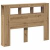 vidaXL LED κεφαλάρι Artisan Oak 140x18,5x103,5 cm Κατασκευασμένο ξύλο