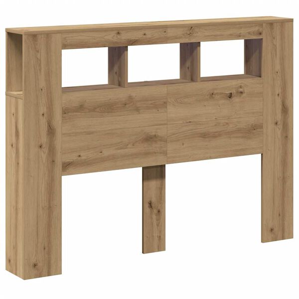vidaXL LED κεφαλάρι Artisan Oak 140x18,5x103,5 cm Κατασκευασμένο ξύλο
