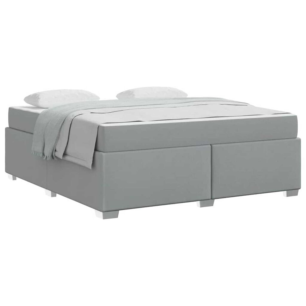 vidaXL Σκελετός Κρεβατιού Άλλο Ανοιχτό γκρι 180 x 200 cm ύφασμα