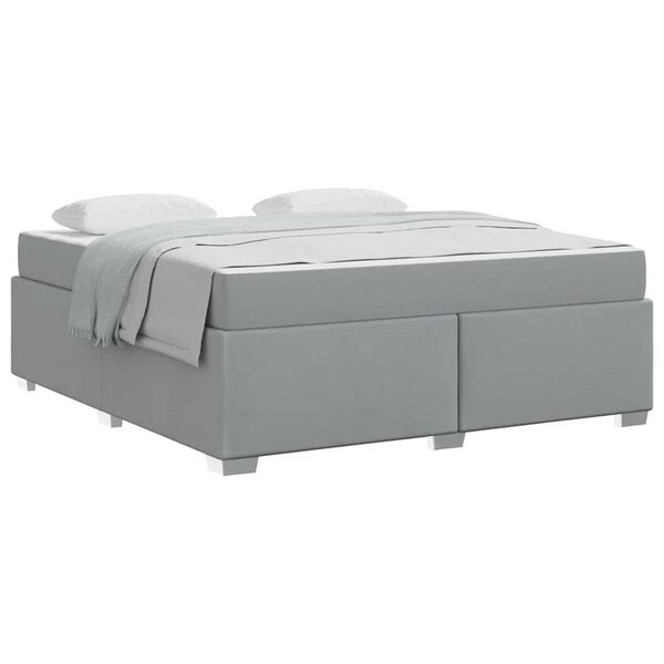 vidaXL Σκελετός Κρεβατιού Άλλο Ανοιχτό γκρι 180 x 200 cm ύφασμα